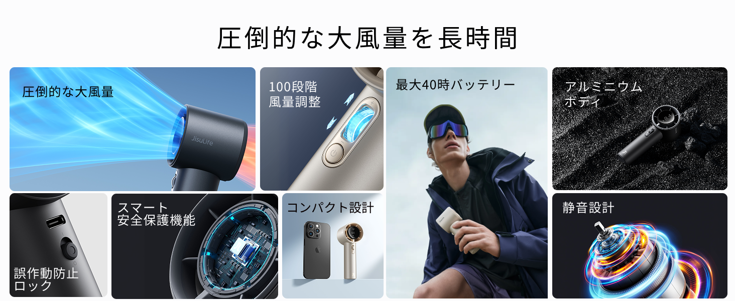 Handheld Fan Pro1 S - 圧倒的な大風量を長時間